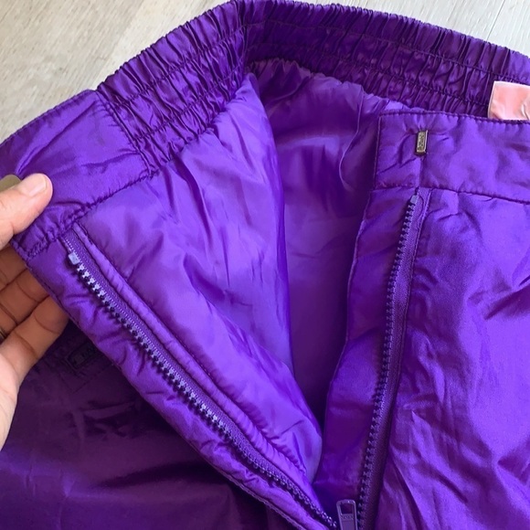 Vintage Edelweiss Purple Ski Snow Pants high waist shimmer retro size 14 women’s - Picture 13 of 15